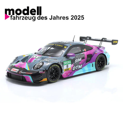 Modellauto Porsche 911 GT3 R (992) From Sim to DTM #9 DTM 2023 Toksport WRT Ixo Maßstab 1:18 Modellauto des Jahres 2025