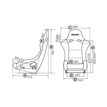 Recaro Pole Position N.G. SimRacing Sitz FIA Schalensitz